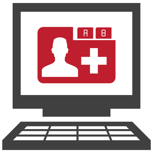 Medical billing computer icon